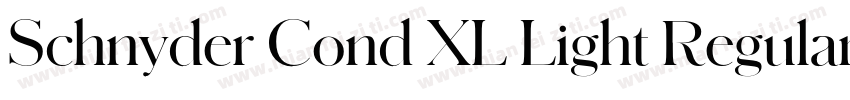 Schnyder Cond XL Light Regular字体转换